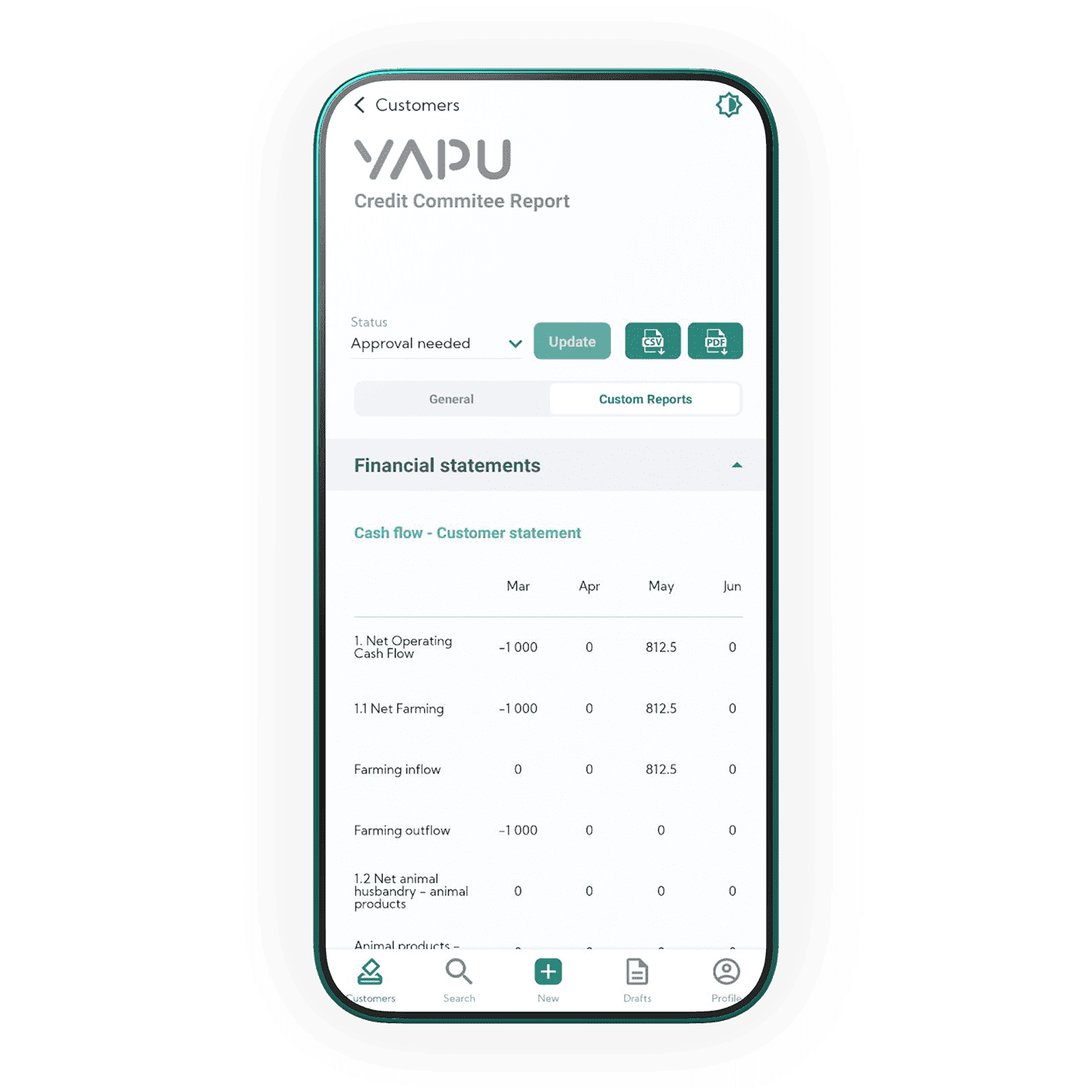 YAPU results display